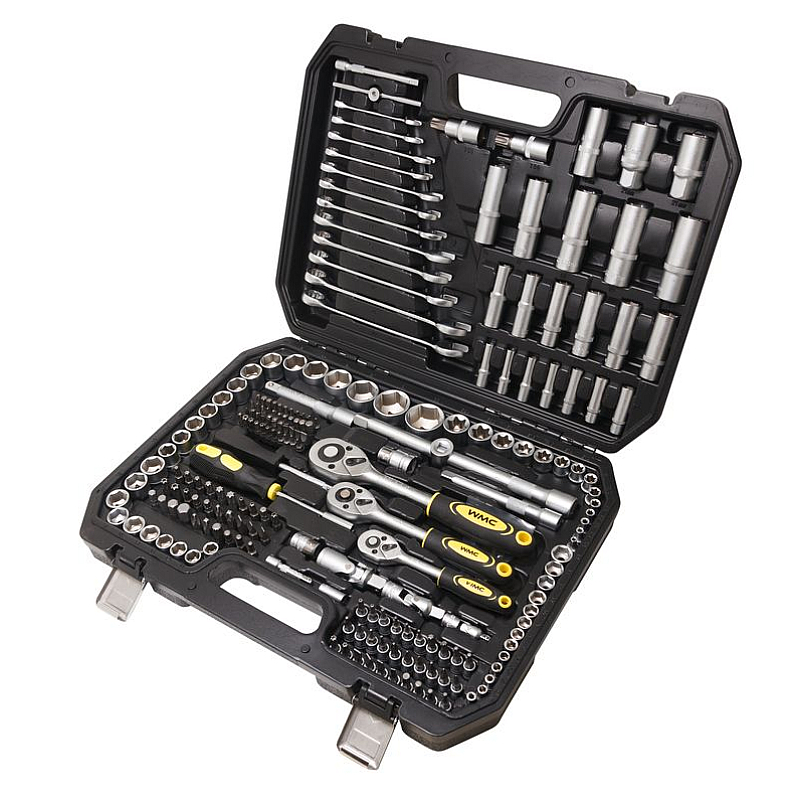 Набор инструментов 216 предметов 1/4", 3/8", 1/2" WMC TOOLS 38841