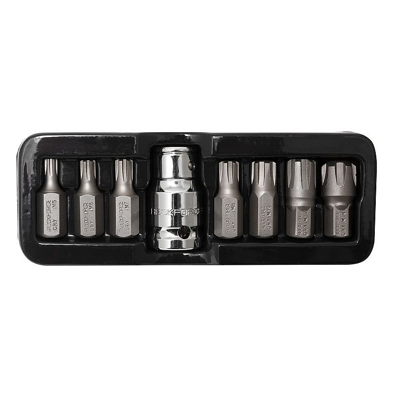 Набор бит RIBE c битодержателем,8 предметов 1/2"(L:30;M5,М6,М7,М8,М10,М12,M14) в ложементе ROCKFORCE RF-4089