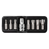 Набор бит RIBE c битодержателем,8 предметов 1/2"(L:30;M5,М6,М7,М8,М10,М12,M14) в ложементе Forsage F-4089