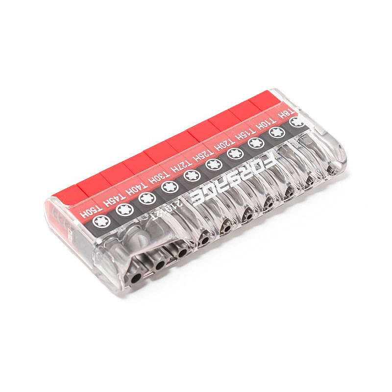 Набір біт 1/4" Torx з отвором 10пр. (TH 7,8,9,10,15,20,25,27,30,40-25мм)