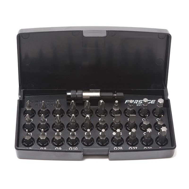 Набір біт 31пр. 1/4" з бітотримачем (Phillips: PH0, PH3; Slotted: SL4, SL6.5; Pozidriv: PZ1, PZ3; Torx: T40, T5; HEX: H3, H6 мм )