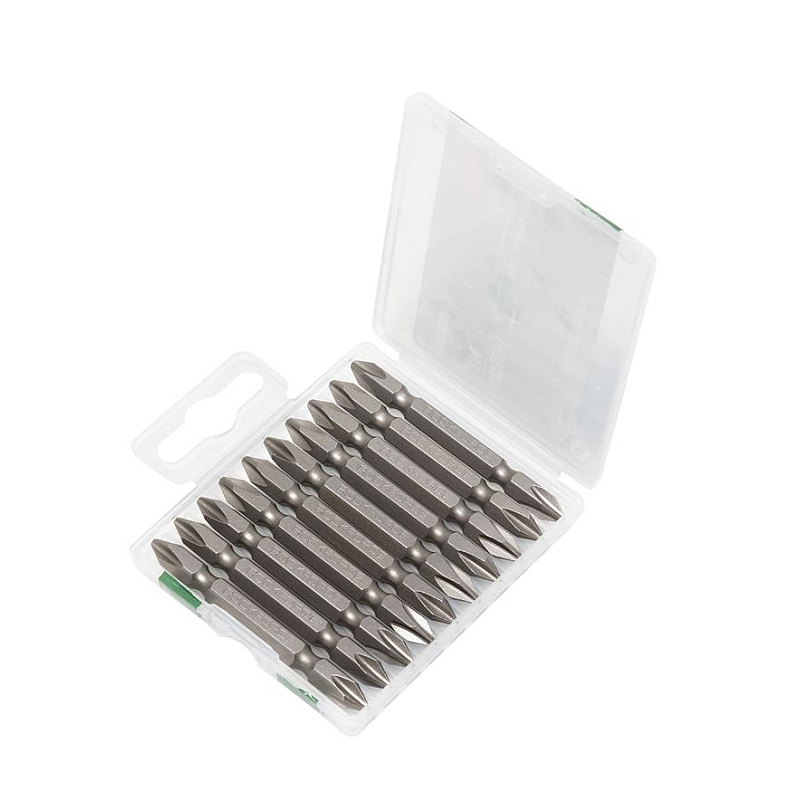 Набір біт 10пр. 1/4" Philips (PH2xPH2; L-65мм) в пластиковому футлярі ROCKFORCE RF-2101