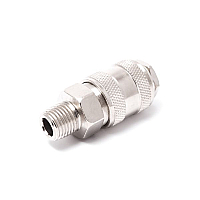 Быстроразъем пневматический с клапаном с наружной резьбой 1/4" Partner SE1-2SM