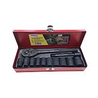 Набор инструментов ударных 12 предметов 1/2" (6гр.)(10-24мм) WMC TOOLS 4122-5