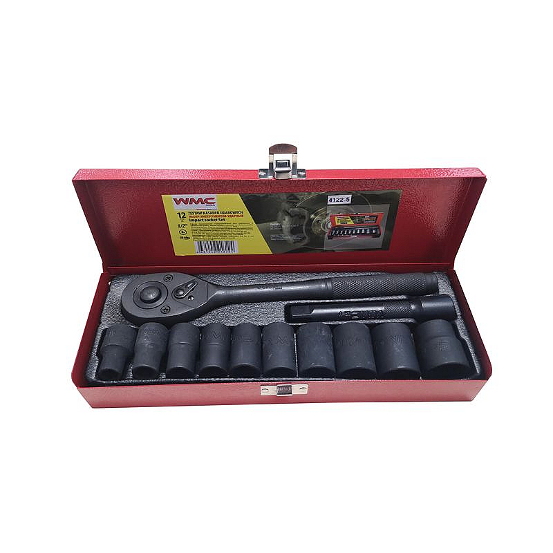 Набор инструментов ударных 12 предметов 1/2" (6гр.)(10-24мм) WMC TOOLS 4122-5