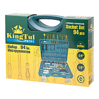 Набор инструмента 94 предмета 1/2",1/4" (6-гран.) (4-32мм) KINGTUL profi KTP94