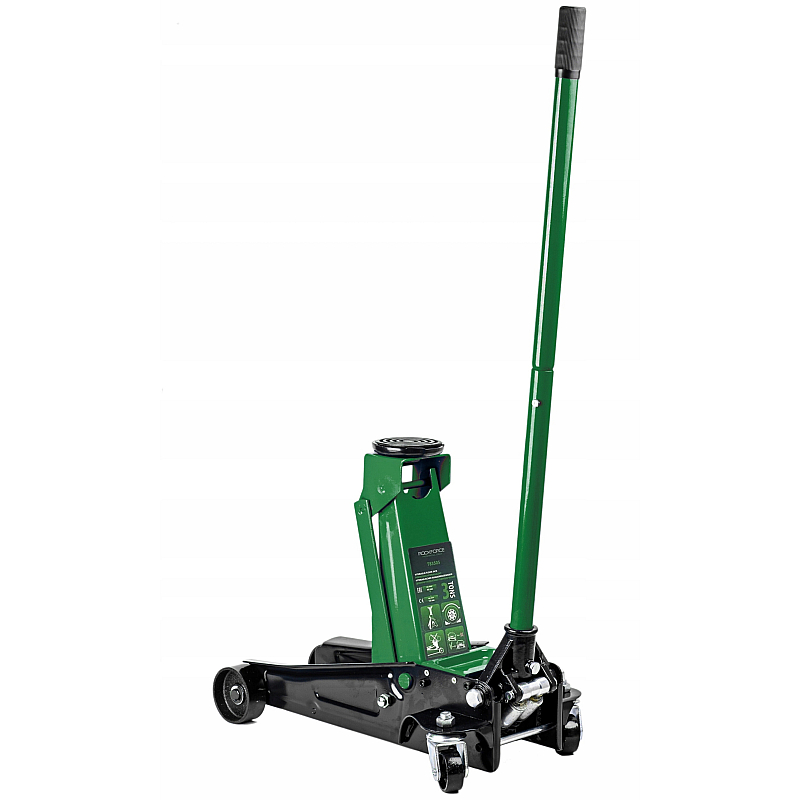 Домкрат підкатний 3т (135-465мм) двопоршневий ROCKFORCE RF-T83505