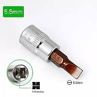 Головка 1/4" з насадкою Slotted SL5.5 ROCKFORCE RF-32332055 Premium