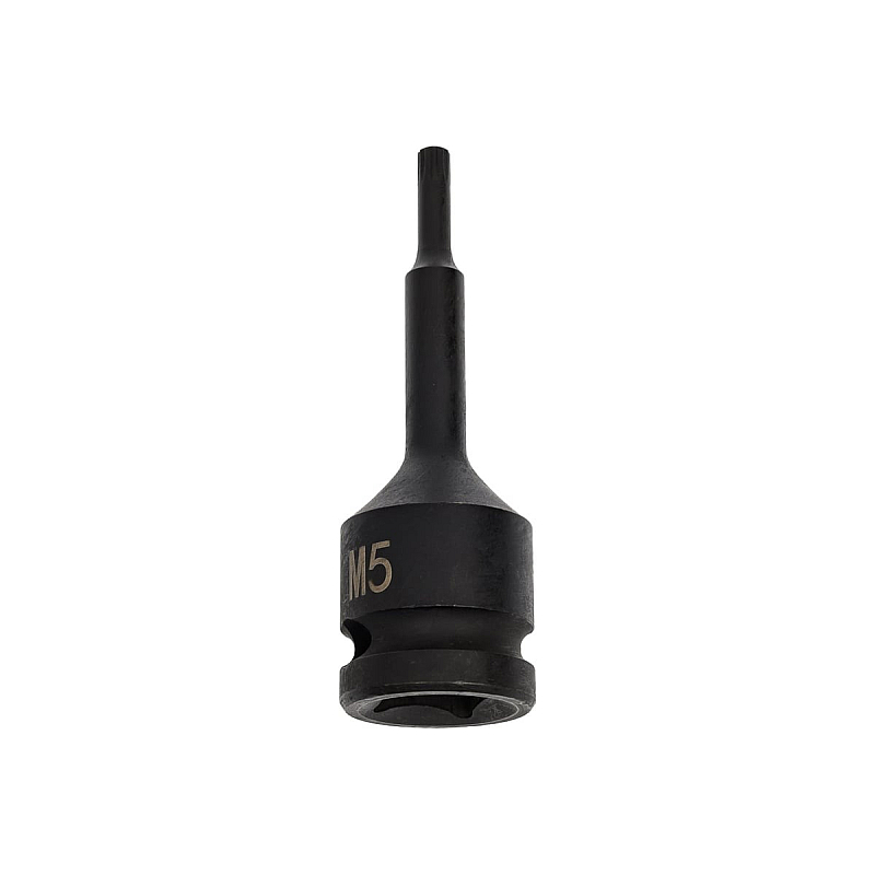 Головка 1/2" з насадкою Spline M5 з отвором ударна Forsage F-24807805T