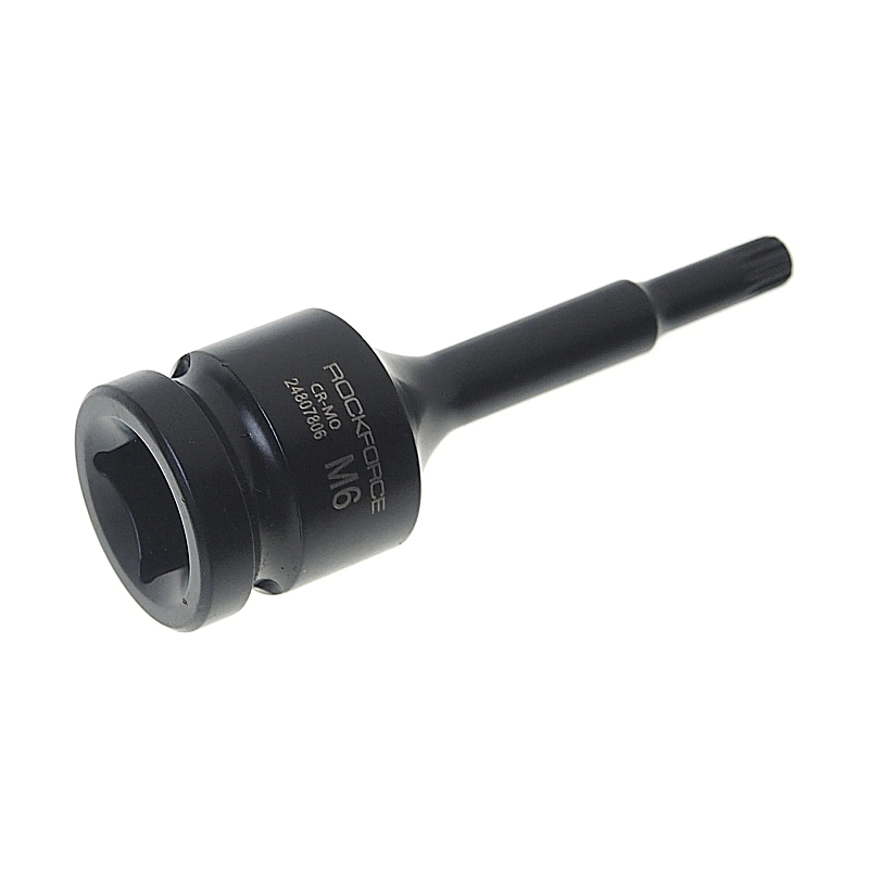 Головка 1/2" з насадкою Spline M6 з отвором ударна ROCKFORCE RF-24807806T