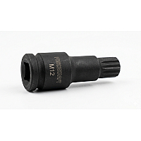 Головка 1/2" с насадкой Spline M12 ударная FORCEKRAFT FK-24807812MPB
