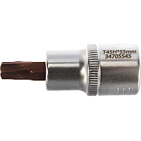 Головка 1/2" з насадкою Torx T45H з отвором L- 55мм Forsage F-34705545 Premium