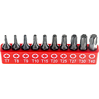 Набор бит 1/4" TORX 10пр. (T7-T40) Forsage F-21022