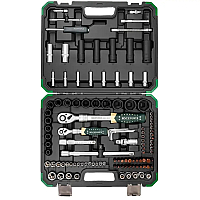 Набір інструментів 108+6пр. 1/4", 1/2" (6гр.) Rockforce RF-41082+6L