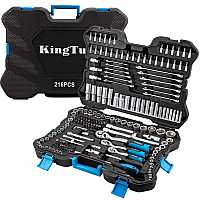 Набір інструментів 216пр. 1/4'', 3/8'', 1/2'' (6гр.) KingTul KT-38841 EURO