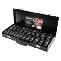 Набор головок ударных 33пр. 1/2'' 6-гранные (8-32мм) Forcekraft FK-4333-5MPB