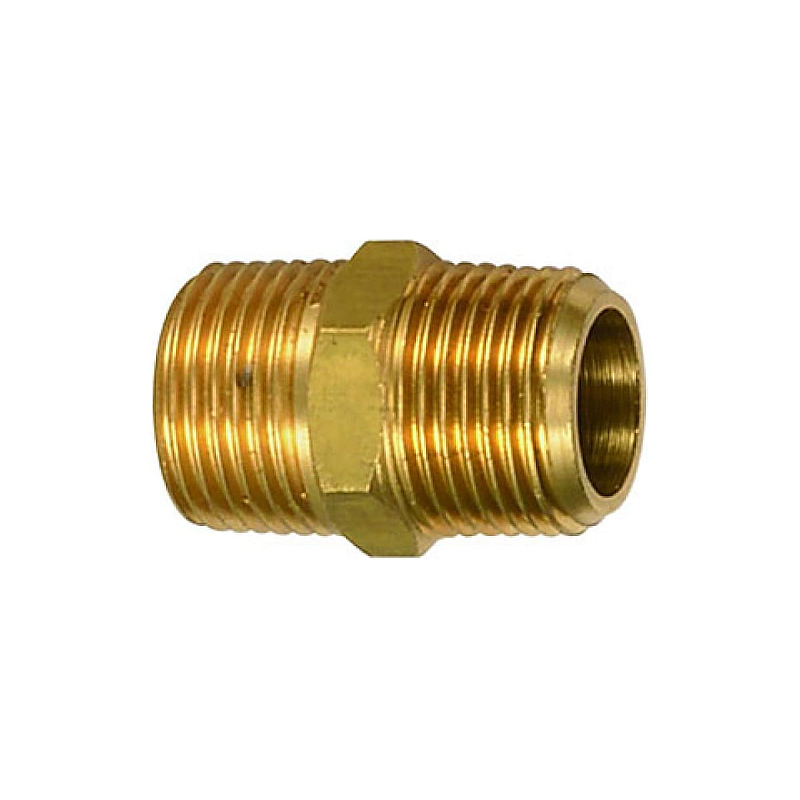 Штуцер латунный с наружными резьбами 3/8''X 1/4''(конус) FORSAGE F-CS-C-011