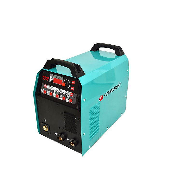 Інверторний апарат аргонодугового зварювання Profi MIG, MMA, TIG (220V, холостий хід 65V, 6.0кВт, 5-200А, електрод 1,6-4мм, дріт 0.6-1.2мм, к-т потужності 0.7, цифр. табло) Forsage F-MIG200 PULSE