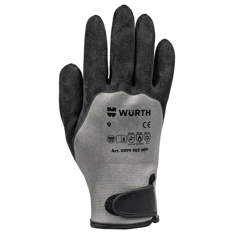 Рукавиці захисні утеплені WURTH Multifit Dry з покриттям. повне латекс, р. 9 (0899405609)