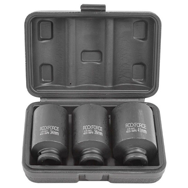 Головки ударные, набор 3пр., 1/2" (6гр.) Rockforce RF-4035-5MPB