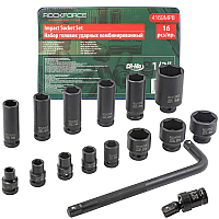 Набор ударных головок, 16пр. 1/2" 6гр. Rockforce RF-4169MPB